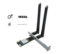 AX210 WiFi 6E PCIe Wireless Scheda WiFi, Adattatore Bluetooth 5.3, Tri-Band 2.46GHz/5.8GHz/6GHz, Scheda di rete per Win 11/10 64Bit