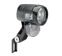 AXA Blueline 30 E-Bike 6 - 12 V - Luce LED bicicletta - 30 Lux - 50 m raggio di vista - 3.000 m - Visibile dal lato - Omologato StVZO, nero, 93950095KB