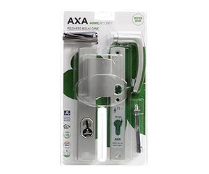 AXA Set di raccordi per porta di sicurezza, Curve Plus, in alluminio, con spintore a D stretto + sgabello, PC72, trazione anti-nucleo, reversibile, taglio F1, SKG3