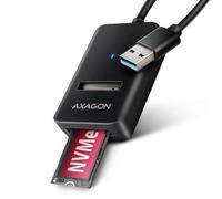 Axagon ADM2-AM USB-A 10Gbps - M.2 NVMe & SATA SSD adaptér, kabelis USB-A 10cm Box esterno SSD Nero