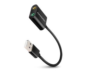 AXAGON compatibile ADA-12 USB 2.0, mini adattatore audio stereo, cavo da 15 cm