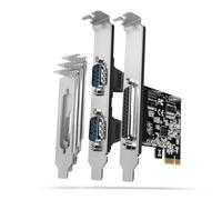 AXAGON compatible PCEA-PSN PCIe-Adapter mit 1x Parallel- + 2x Seriell-Ports - ASIX AX99100 Chipsatz