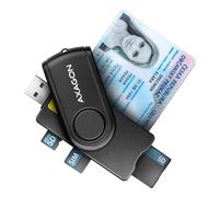 AXAGON CRE-SMP2A USB Smart Card & SD/microSD/SIM Pocket Card-Reader Micro SD