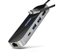 AXAGON HMC-6GLN USB 5Gbps hub 2x USB-A USB-C HDMI 4k/60Hz RJ-45 GLAN PD 100W