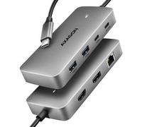 AXAGON HMC-CUB83X2 USB-Hub- USB-C 10?Gbps- 7-in-1- HDMI 4k/144?Hz- DP 8K/30?Hz-