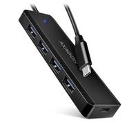 AXAGON HUE-C1C Superspeed USB-C Travel Hub, 4x USB 3.0-20cm, schwarz