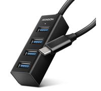 AXAGON HUE-M1C Superspeed USB-C Mini Hub, 4x USB 3.0-20cm, nero