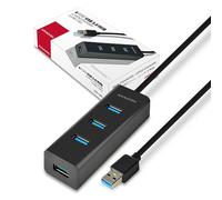 AXAGON HUE-S2BL USB-A-Hub, 4x USB 3.0, externe Stromversorgung - 1,2 m
