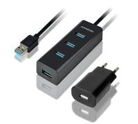 AXAGON HUE-S2BP USB 3.0 Charging Hub 4x USB 3.0 CHARGING hub w. 1.2m cable incl.