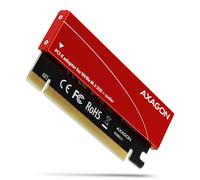 Axagon PCEM2-S Scheda adattatore PCIe4.0 M.2 NVMe basso profilo con dissipatore Nero/Rosso