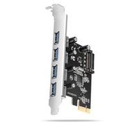 AXAGON PCEU-430RS Erweiterungskarte PCIe 4.0 x1 4x USB 3.0 black Scheda di