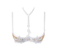 Axami Affascinante Reggiseno a Balconcino Aperto Peek A Boo Con Bianco Ricamo