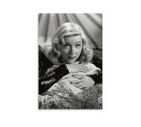 AXAYNIMD Poster decorativo da parete su tela con la stella del cinema Gloria Grahame, stampa artistica su tela, decorazione moderna per la camera da letto, 60 x 90 cm