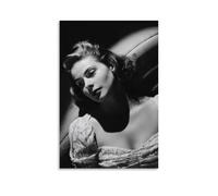 AXAYNIMD Stampa artistica da parete su tela, motivo: stella del cinema Ingrid Bergman, ombra chiara, poster decorativo moderno, per camera da letto, 50 x 75 cm