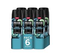 Axe Aqua Bergamot - Confezione di risparmio deodorante spray per uomo, fragranza Premium, 6 x 150 ml