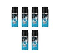 Axe Body Spray Ice Chill senza sali di alluminio, 6 x 150 ml