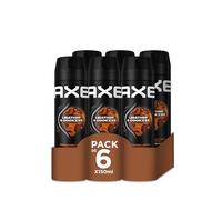 Axe Bodyspray Leather & Cookies - Set di 6 deodoranti da uomo, 150 ml