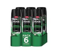 Axe Confezione risparmio deodorante spray per uomo Emerald Geranium Fragranza Premium, 6 x 150 ml
