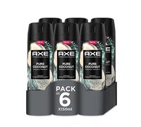 Axe Confezione risparmio deodorante spray per uomo Pure Coconut Fragranza Premium, 6 x 150 ml