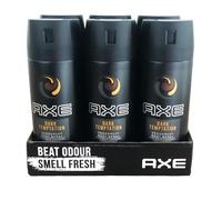 Axe Dark Temptation Deodorante spray da uomo, confezione da 6 pezzi (6 pezzi da 150 ml ciascuno)