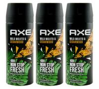 Axe Deodorante Corpo Spray Wild Mojito 3 X 150ml Fino 48H Ore Protezione 0%