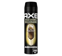 AXE - Deodorante da uomo Spray - Magnum Gold Caramel Billionaire - 48 ore non-stop fresco - Profumo di caramello gourmet - 200 ml