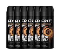 AXE Deodorante spray Dark Temptation, 6 x 150 ml, deodorante spray per il corpo, da uomo, senza sali di alluminio, set da 6