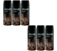 Axe Deodorante Spray Leather & Cookies 6 X 150ml per Uomo 48H Protezione Corpo