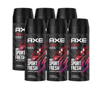 AXE Deodorante/spray per il corpo da uomo, Recharge Sport Fresh, confezione da 6 (6 x 150 ml)