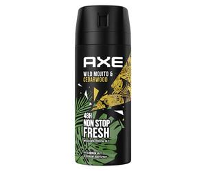 Axe Deodorante spray per il corpo Wild Mojito & Cedarwood senza alluminio, combatte i batteri che causano odori e gli odori sgradevoli, 150 ml, 1 pezzo