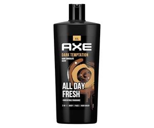 Axe Gel doccia 3 in 1 e shampoo Dark Temptation XXL per una freschezza e un profumo di lunga durata dopo la doccia, dermatologicamente testati, 700 ml