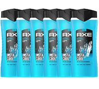 AXE Gel doccia 3 in 1 e shampoo Ice Chill XL da uomo, 6 x 400 ml Body Face Hair Wash Shower Gel dermatologicamente testato (in set da 6)