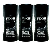 Axe Gel Doccia BLACK 3 x 400ml 12H Fragranza per Corpo Viso & Capelli Pera Cedro