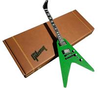 AXE HEAVEN Mini chitarra Dave Mustaine Gibson Flying V EXP Rust in Peace Alien Tech Green