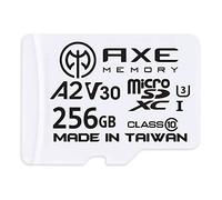 AXE MEMORY Scheda Micro SD 256 GB, Memoria MicroSDXC per Nintendo-Switch, GoPro, Drone, Smartphone, Tablet, 4K Ultra HD, A2 UHS-I U3 V30 C10, Lettura Fino a 100 MB/s, con Adattatore SD