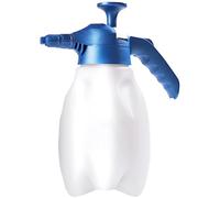 Axel 2000 - Spruzzatore a pompa per giardinaggio e pulizia, spruzzatore manuale in schiuma, capacità 2 l, bianco e blu, valvola di rilascio della pressione, ugello gel a lunga durata, manico curvo