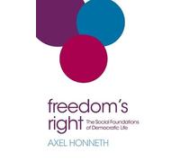 Axel Honneth Freedom's Right (Tascabile)