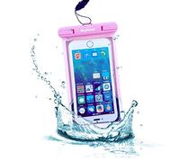 AXELENS Custodia Impermeabile per Smartphone fino a 6,7″ - Cover Waterproof Subacquea Universale Touch con Laccio Collo & Fascia da Braccio - Protezione Totale per Mare, Piscina e Outdoor - Rosa