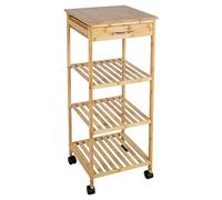 axentia 133119 Carrello da Cucina, Color Legno, ca. 37 x 89,5 x 37 cm