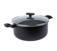 axentia 135818 - Pentola, Ø ca. 28 cm, pressato, con coperchio in vetro, colore: Nero
