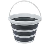 axentia 135822 - Secchio pieghevole, ca. 31,5 x 25 x 31,5 cm, 10 l, bianco/grigio scuro