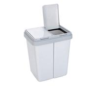 Axentia 235168 - Contenitore per rifiuti ZwEimer, 2 x 23 litri, colore: Grigio / Granito