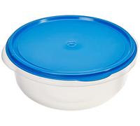 axentia Ciotola per lievitazione con Coperchio Rotonda - Ciotola per impastare in plastica Trasparente - Contenitore per lievitazione Pasta Pizza, 6 l - No BPA