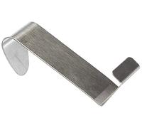 axentia Ganci Appendiabiti in Acciaio Inox 2 Pezzi, Ganci per Porte, cassetti, Bagno, Cucina, Ganci Asciugamano, ca. 7,5 x 6 x 7,5 cm, Argento