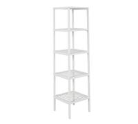 axentia scaffale bambù, 5 ripiani, bianco