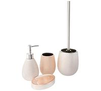 axentia Set Accessori Bagno, Acciaio Inossidabile, Color Oro Rosato, ca. 13 x 32 x 20 cm