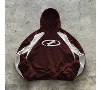 AXEPEAK Felpa con cappuccio casual streetwear sportiva da corsa con blocchi di colore e patchwork diviso, maniche lunghe, bianca, per il ritorno a scuola e fuori dal campus, autunnale L,M,S,XLBlocchi 