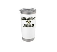 Axes are my Love Language che lancia l'ascia del boscaiolo Bicchiere termico in acciaio inox doppia parete