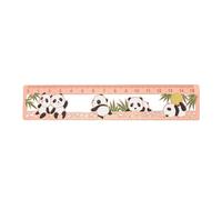 AxeWoodz Righello in ottone cavo, 15,2 cm, segnalibro a forma di panda, in metallo, con bordo dritto, per studenti, diari, righelli, strumenti per disegno artistico (oro rosa)