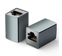 AXFEE 2 Pezzi Accoppiatore Schermato, Connettori Ethernet RJ45 Cat 7, Accoppiatore in Linea Schermato, Connettore Prolunga Cavo Ethernet Cat7/Cat6a/Cat6/Cat5e/Cat5 Cavo